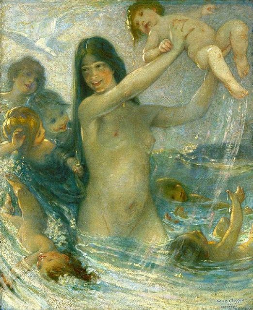 Nymph-and-water-babies-at-play